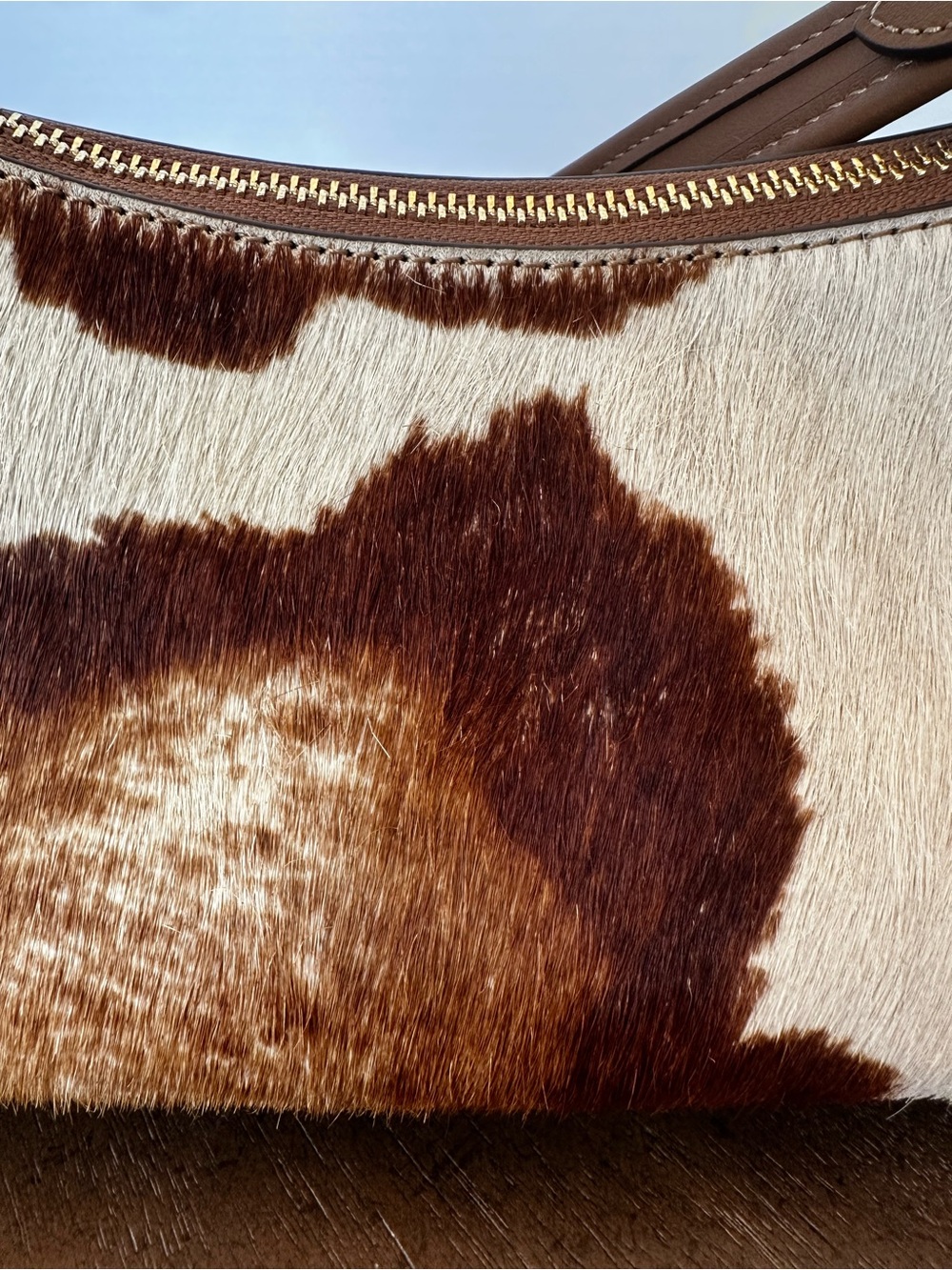 Coach Ashton Shoulder Bag in Haircalf with Cow Print - Picture 6 of 16